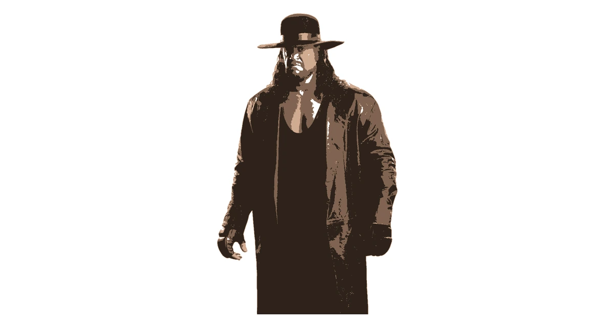 Finished three-layer stencil made from The Undertaker photo